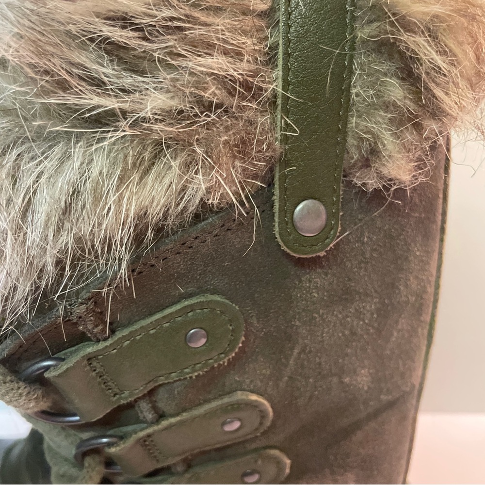 Sorel Boots Womens 6 Olive
Winter Snow JOAN OF ARCTIC
Faux Fur Suede Rubber - Picture 5 of 8